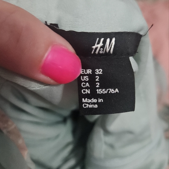 H&M Limited Edition Chiffon Boho Maxi Sundress In Pastel Print Blue/pink. Size 2 - Picture 6 of 15